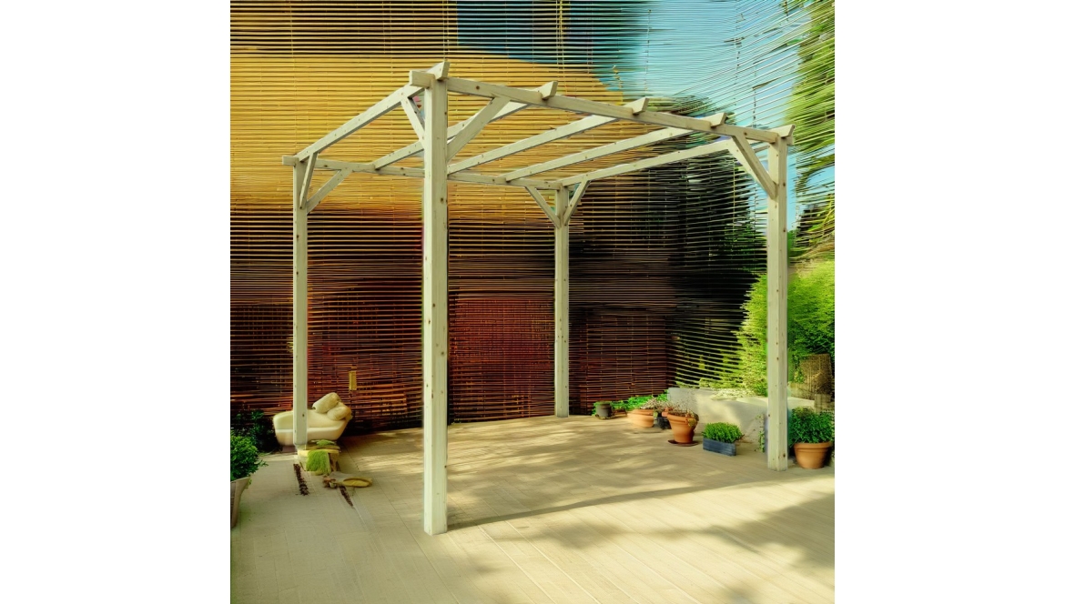 Große Holzpergolen & Holzpavillons für den Garten
